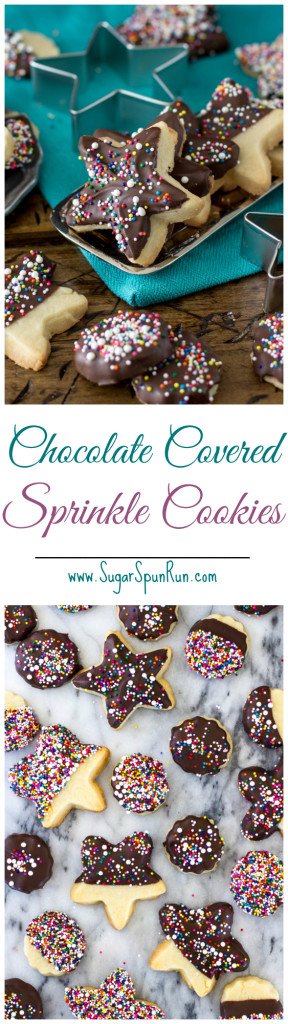 Chocolate covered shortbread cookies SugarSpunRun