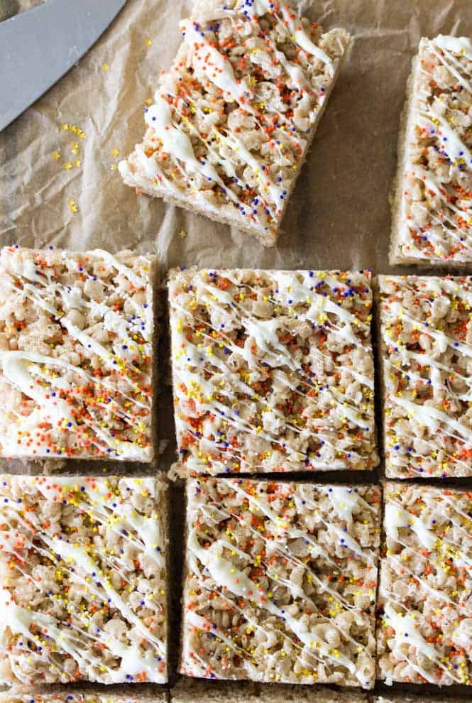 Pumpkin spice rice krispie treats