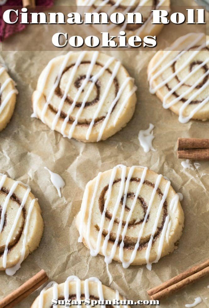Cinnamon roll cookies parchment paper