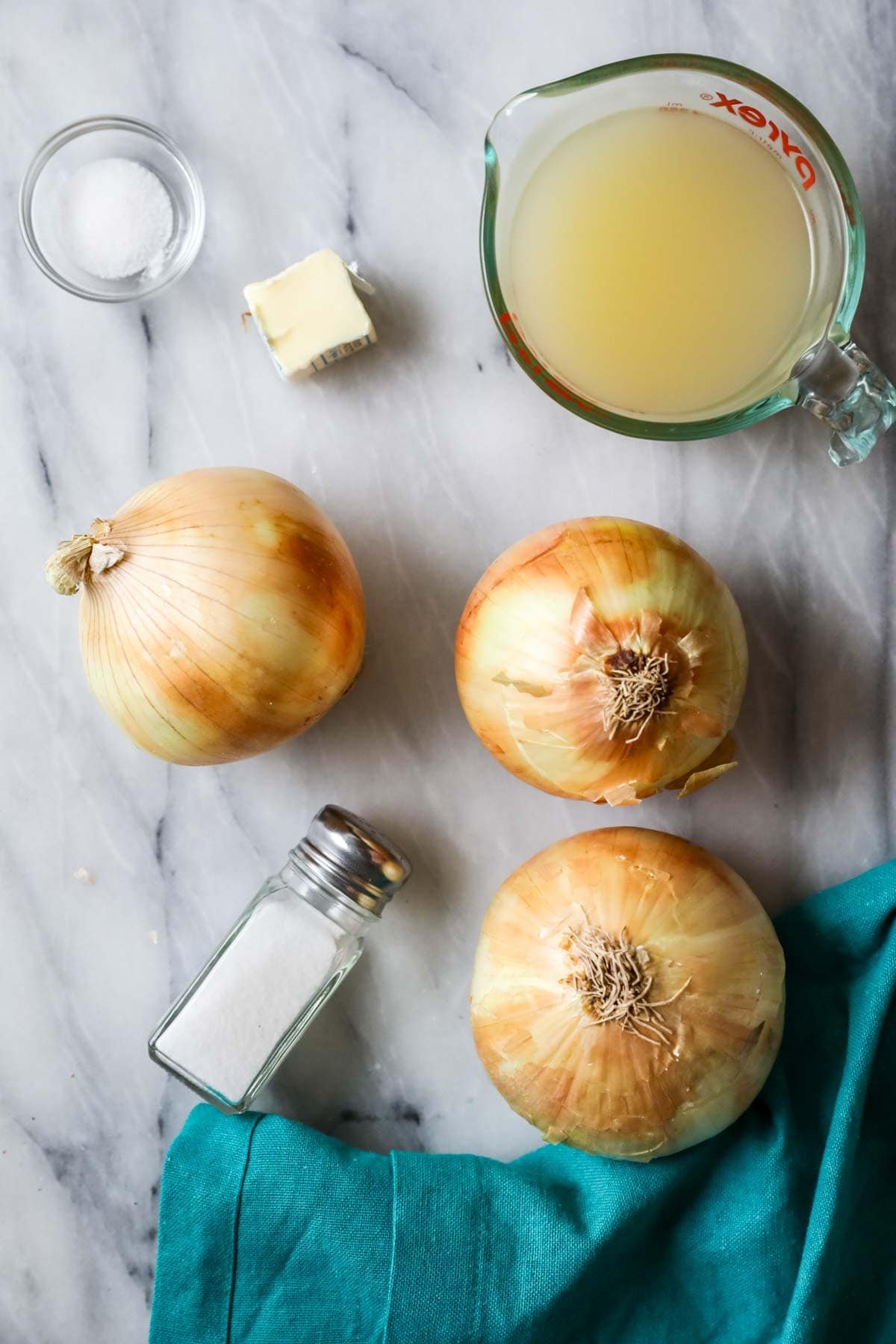 Ingredients for caramelizing onions