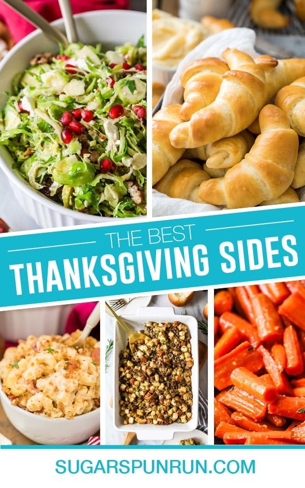 collage of thanksgiving side dishes