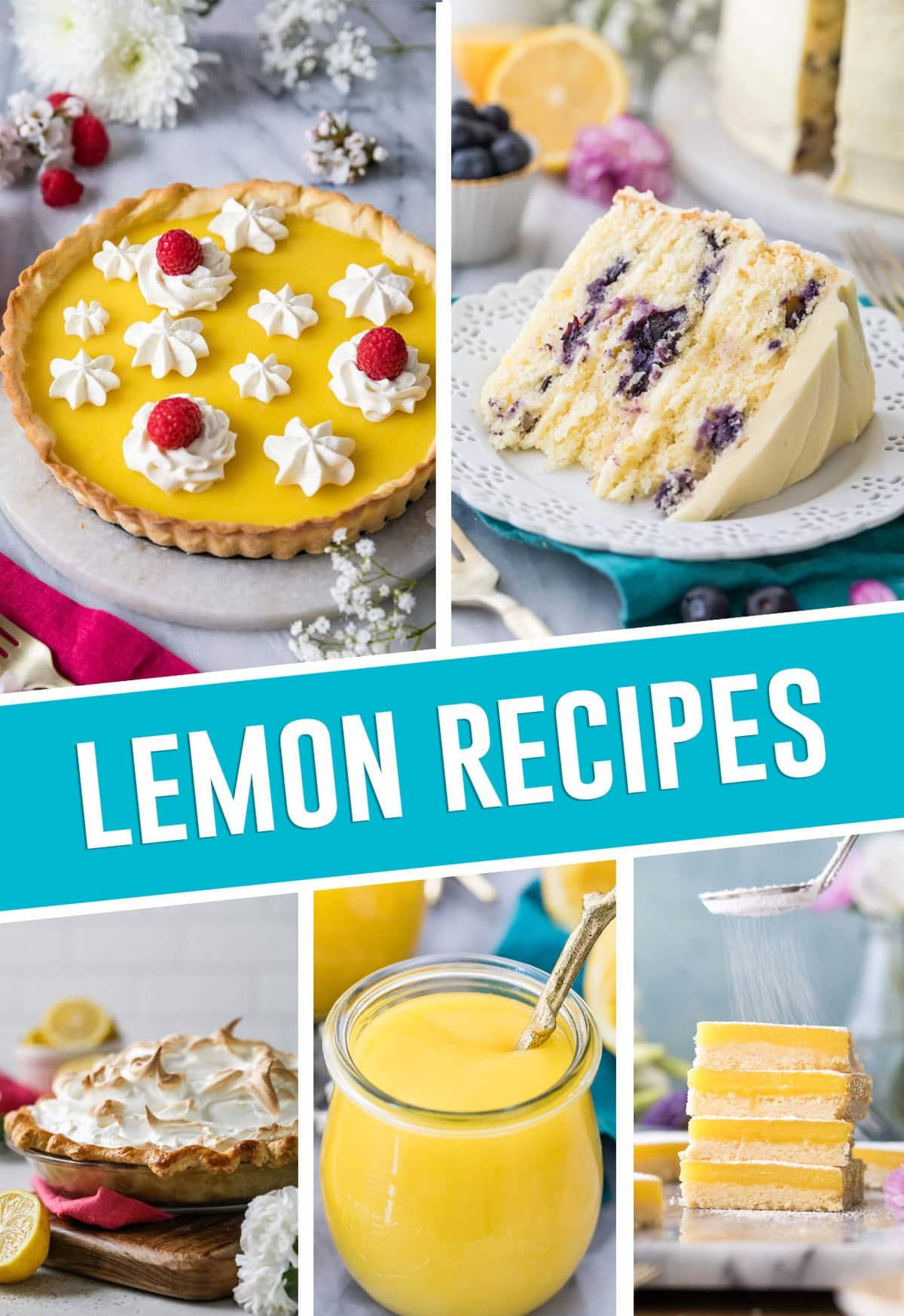 collage of lemon recipes